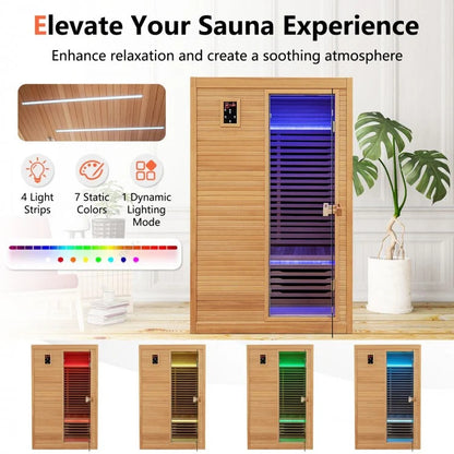 2 People Far Infrared Wooden Sauna Room for Home
