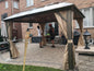 12x12 Feet Patio Hardtop Gazebo with Polycarbonate Roof