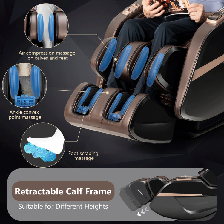 3D Double SL-Track Electric Full Body Zero Gravity Massage Chair with Heat Rolle