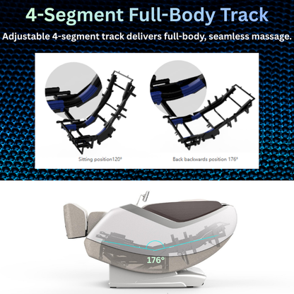 *PRE-ORDER* A3810: The 4D Pro Performance AI Zero Gravity Heated Full Body Massage Chair with Extended SL Track