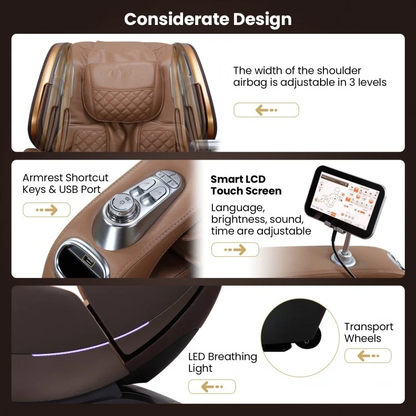 W330WL 3D SL Track Full Body Massage Chair Zero Gravity Electric Massage Recliner