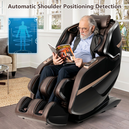 3D Double SL-Track Electric Full Body Zero Gravity Massage Chair with Heat Rolle