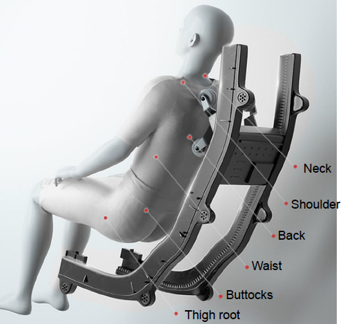 YA122U 5D Sonic Wave SL Track Full Body Zero Gravity Massage Chair with Blind Spot Monitoring